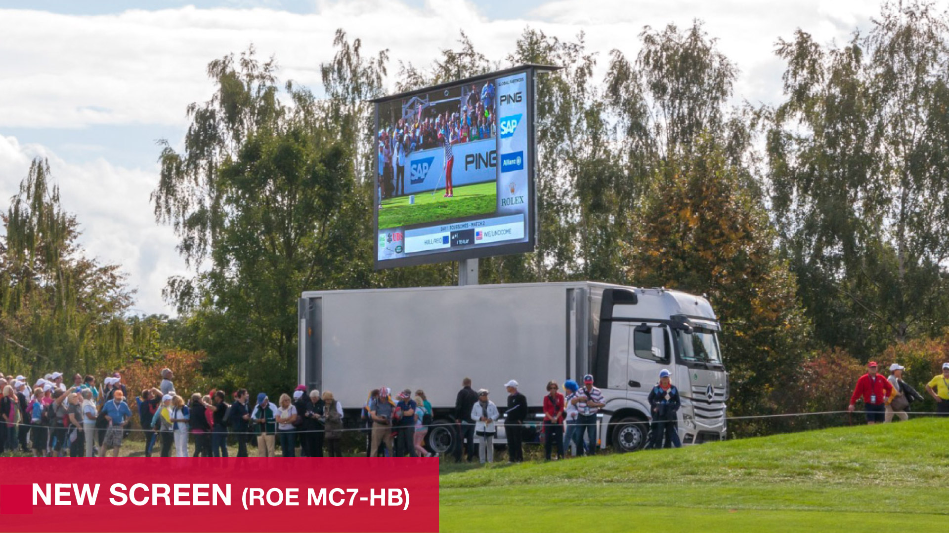 The LED-Truck 30sqm from PRG  with a new and even better screen.