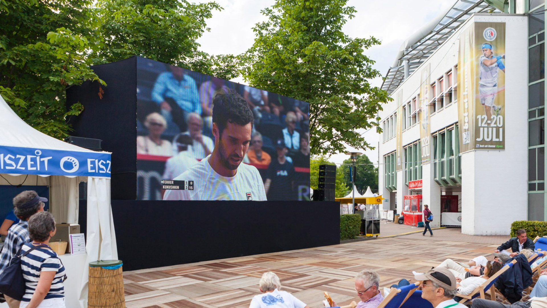 Outdoor LED Screen auf dem Tennis Turnier am Rothenbaum